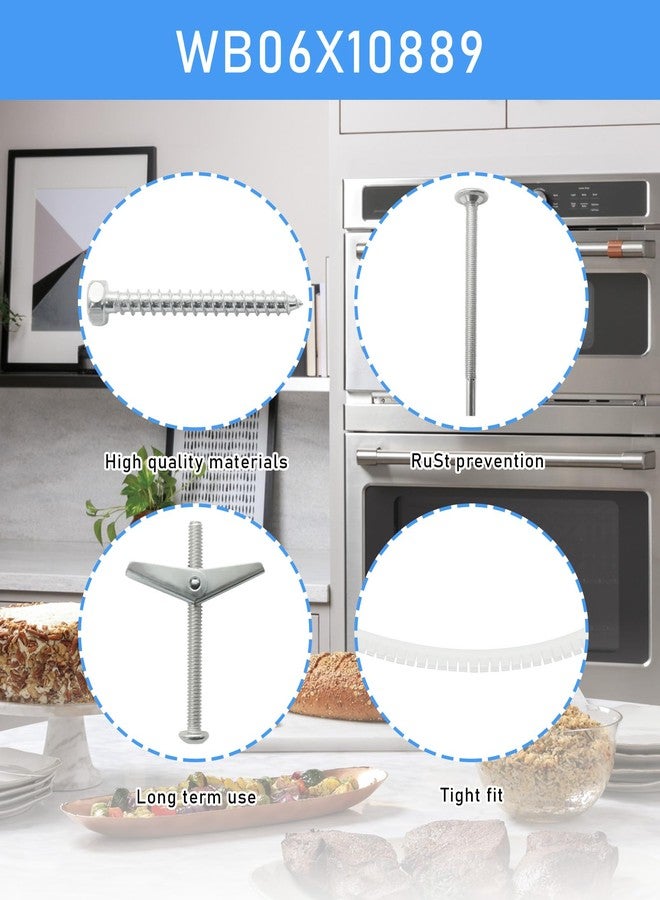 BTROVIA WB06X10889 Microwave Hanging Mounting Kit Fits for GE Microwave Ovens,Include All Hardware,Silver - Image 3